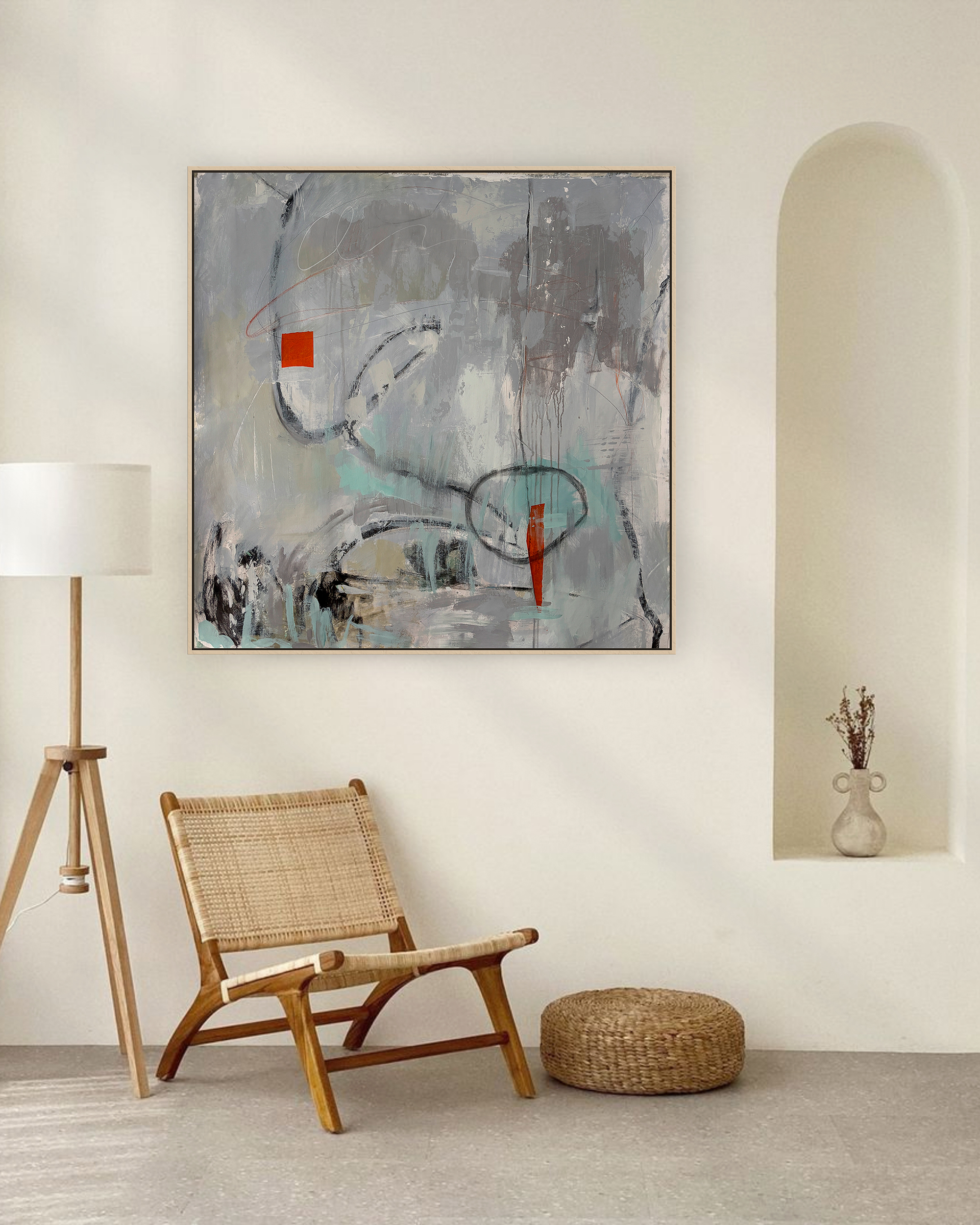 Cuadro ANDROMEDA – obra abstracta de gran formato, 110×110 cm